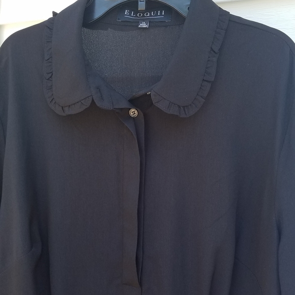 ELOQUII RUFFLE SLEEVE DRESS - Picture 6 of 12